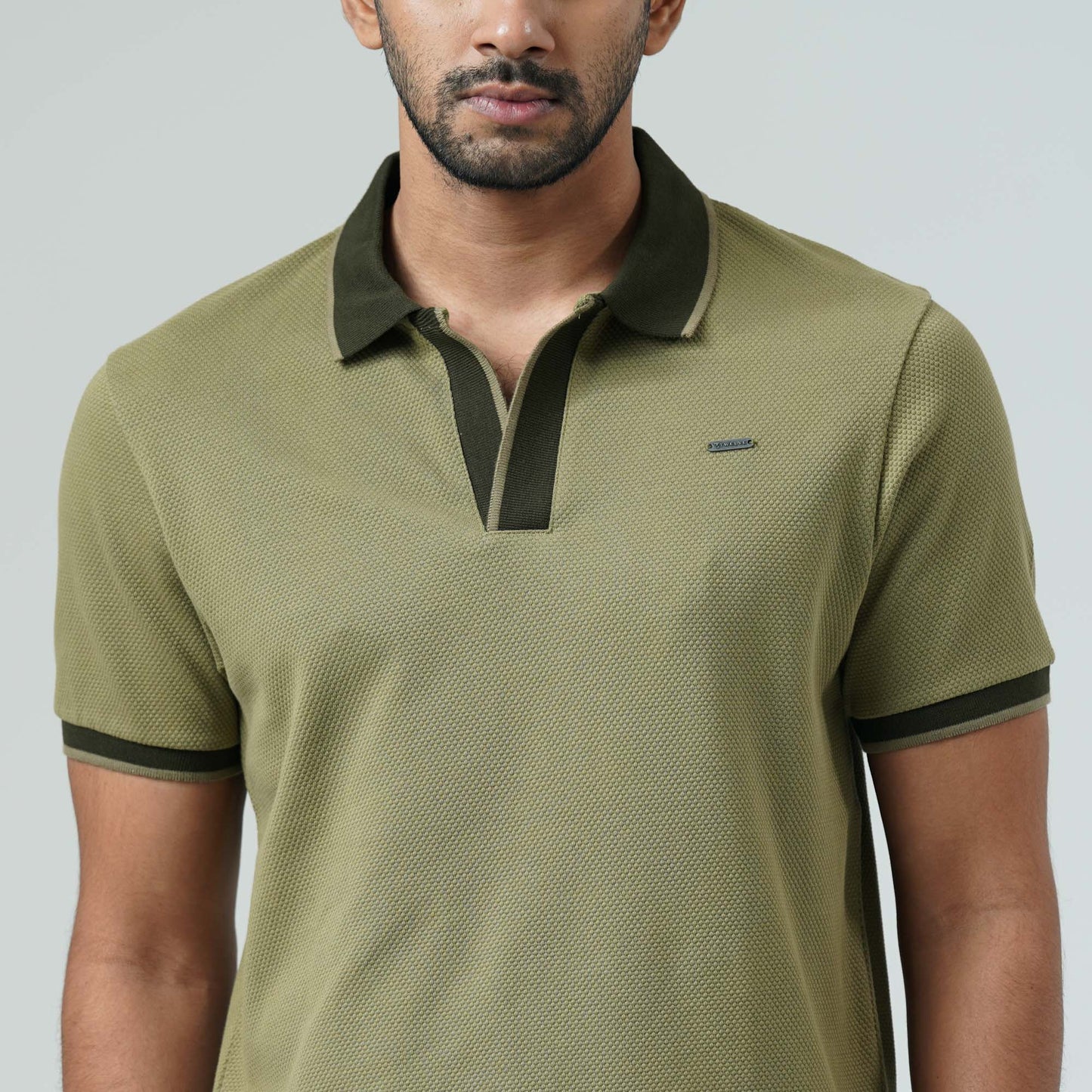 Mens Olive Polo T-Shirt