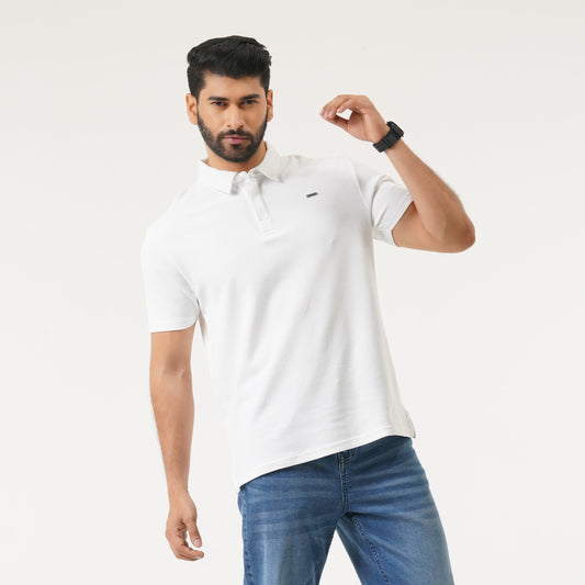Mens White Polo Shirt
