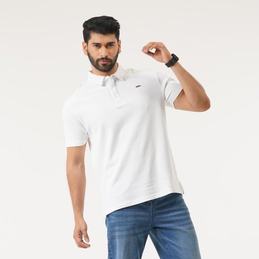 Mens White Polo