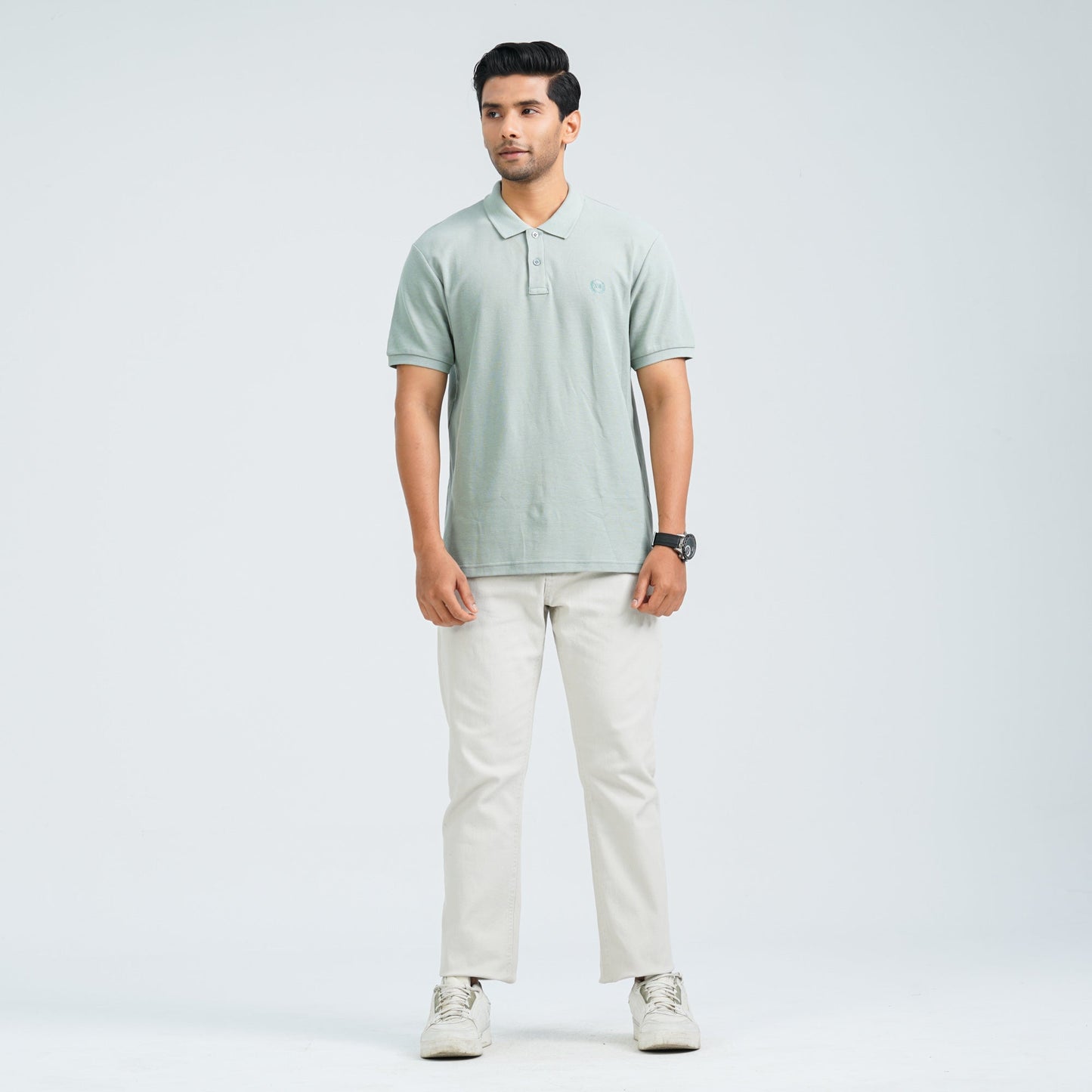 Men’s Green Cotton Polo Shirt