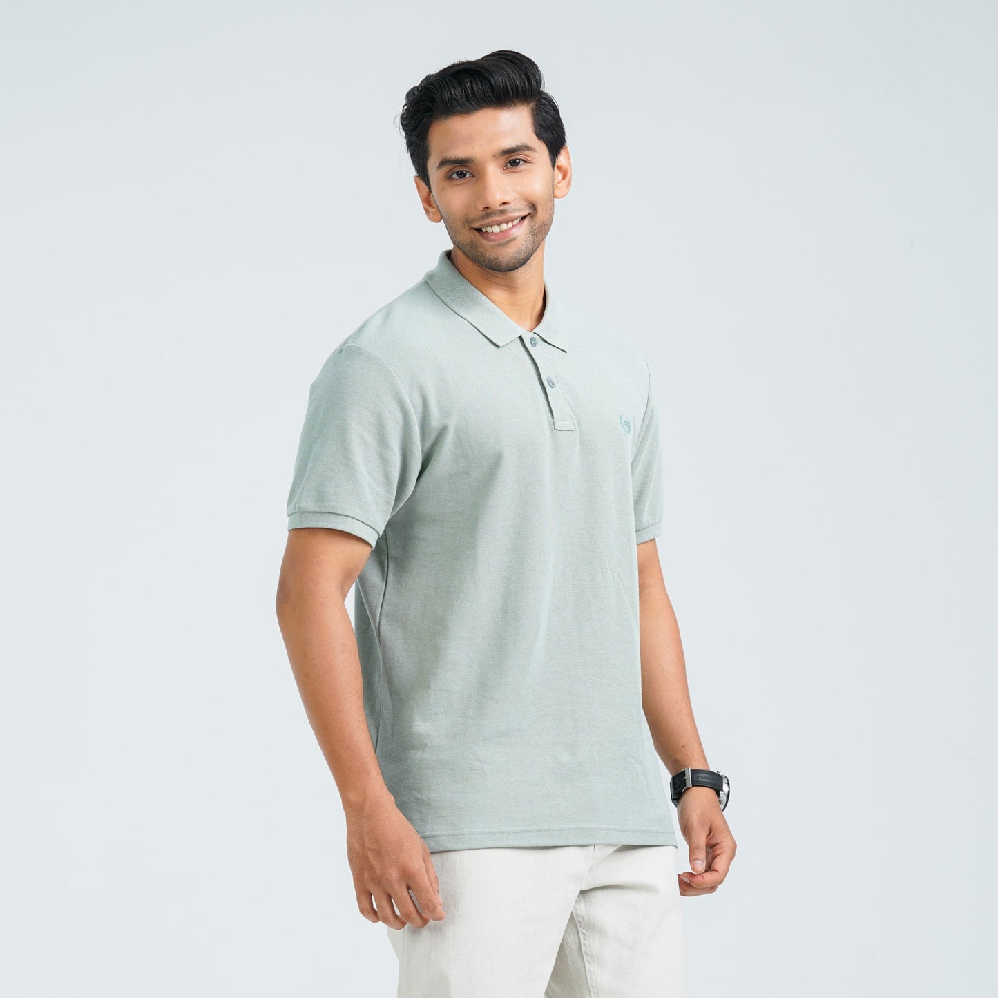 Men’s Green Cotton Polo Shirt