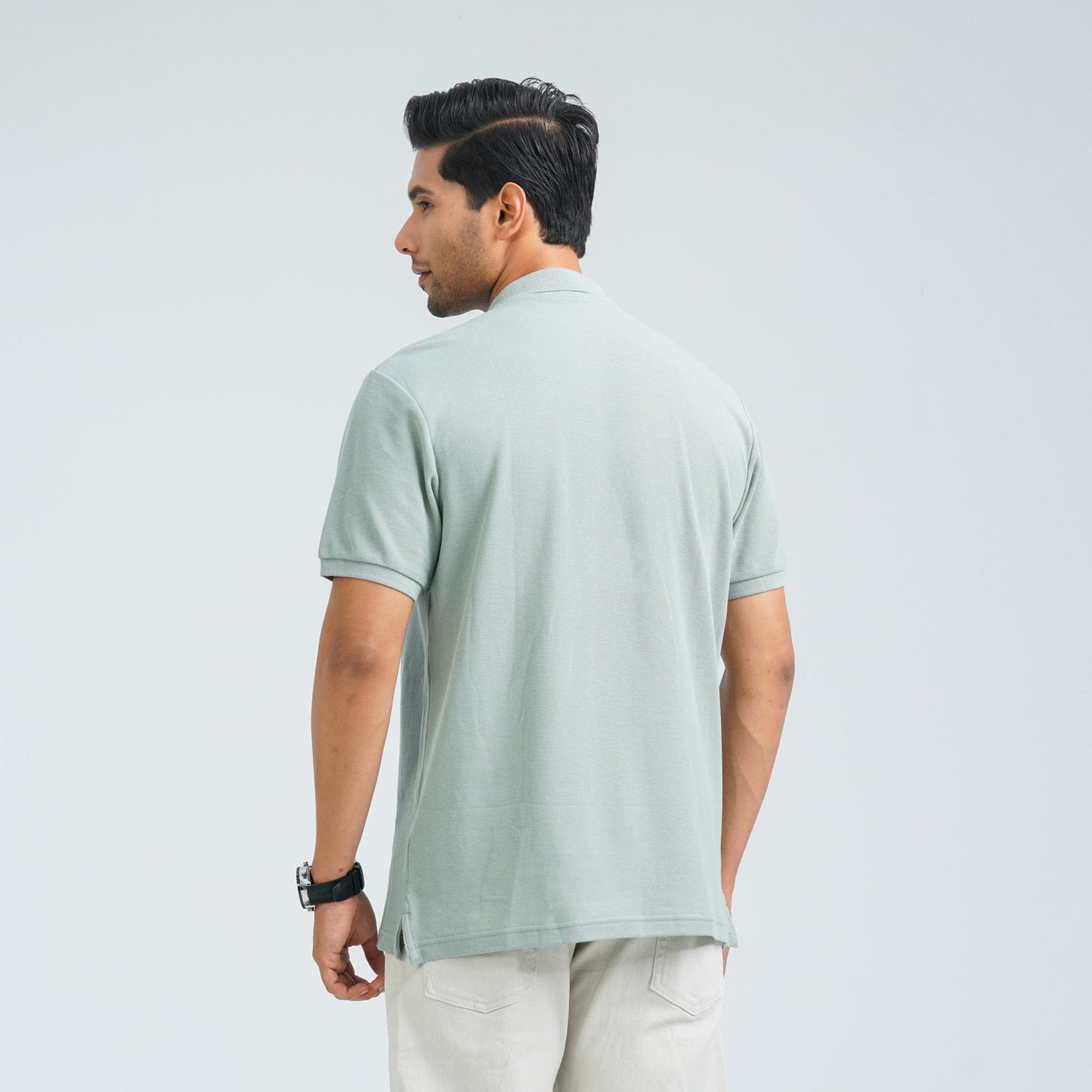 Men’s Green Cotton Polo Shirt