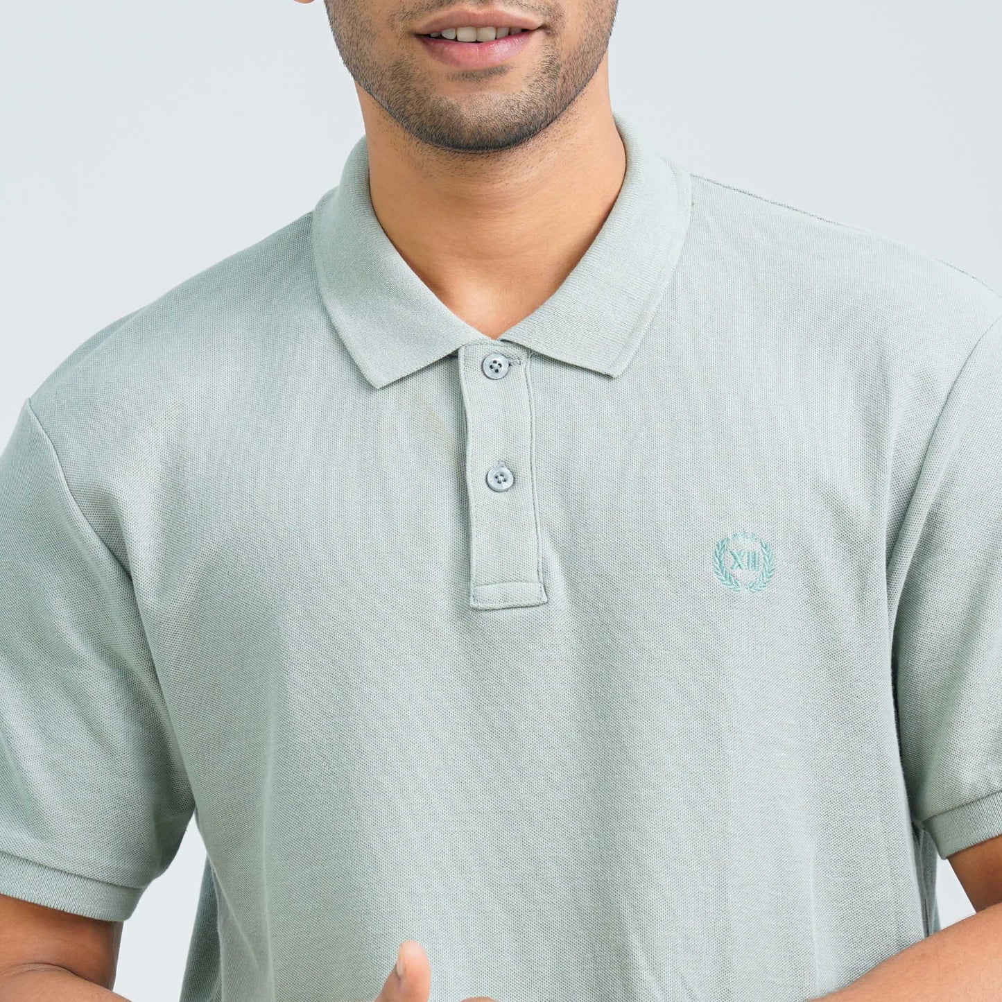 Men’s Green Cotton Polo Shirt