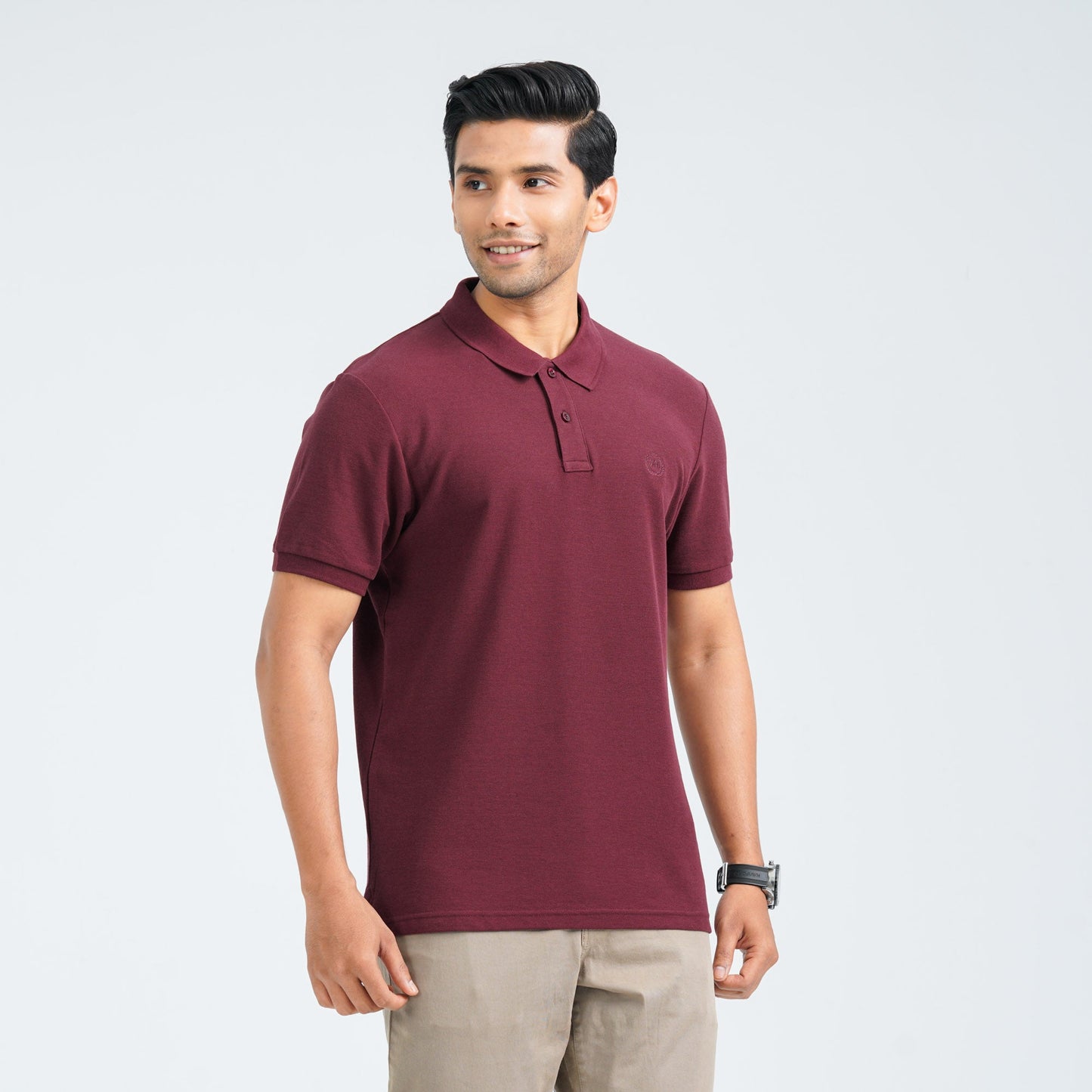 Men’s Maroon Cotton Polo Shirt