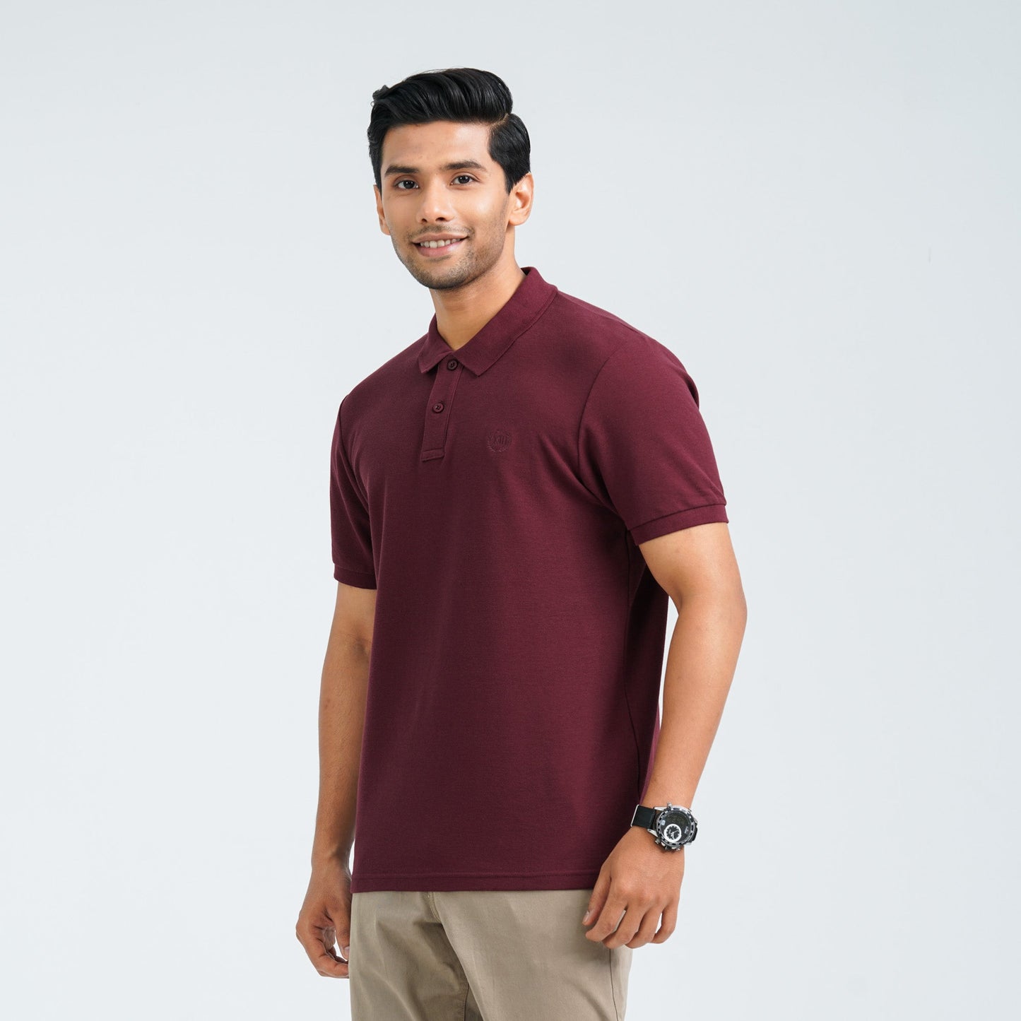 Men’s Maroon Cotton Polo Shirt