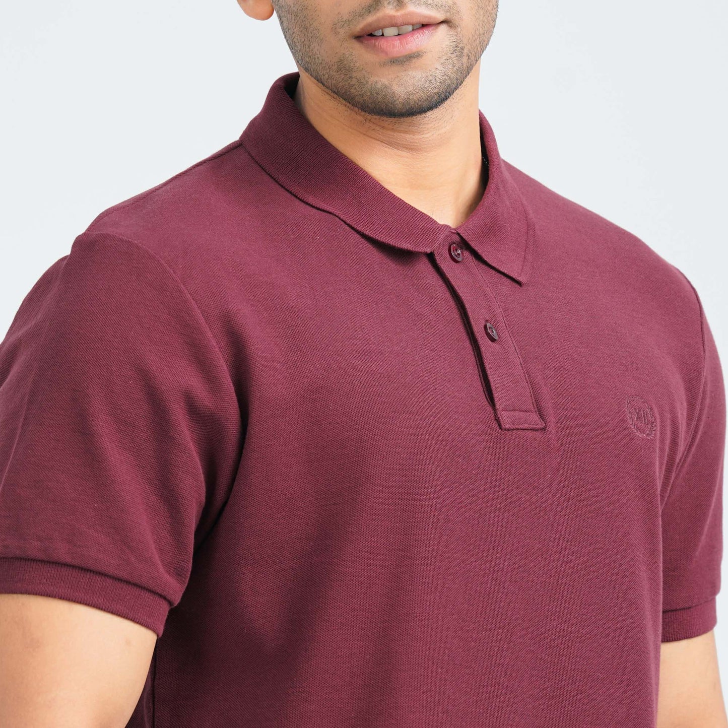 Men’s Maroon Cotton Polo Shirt