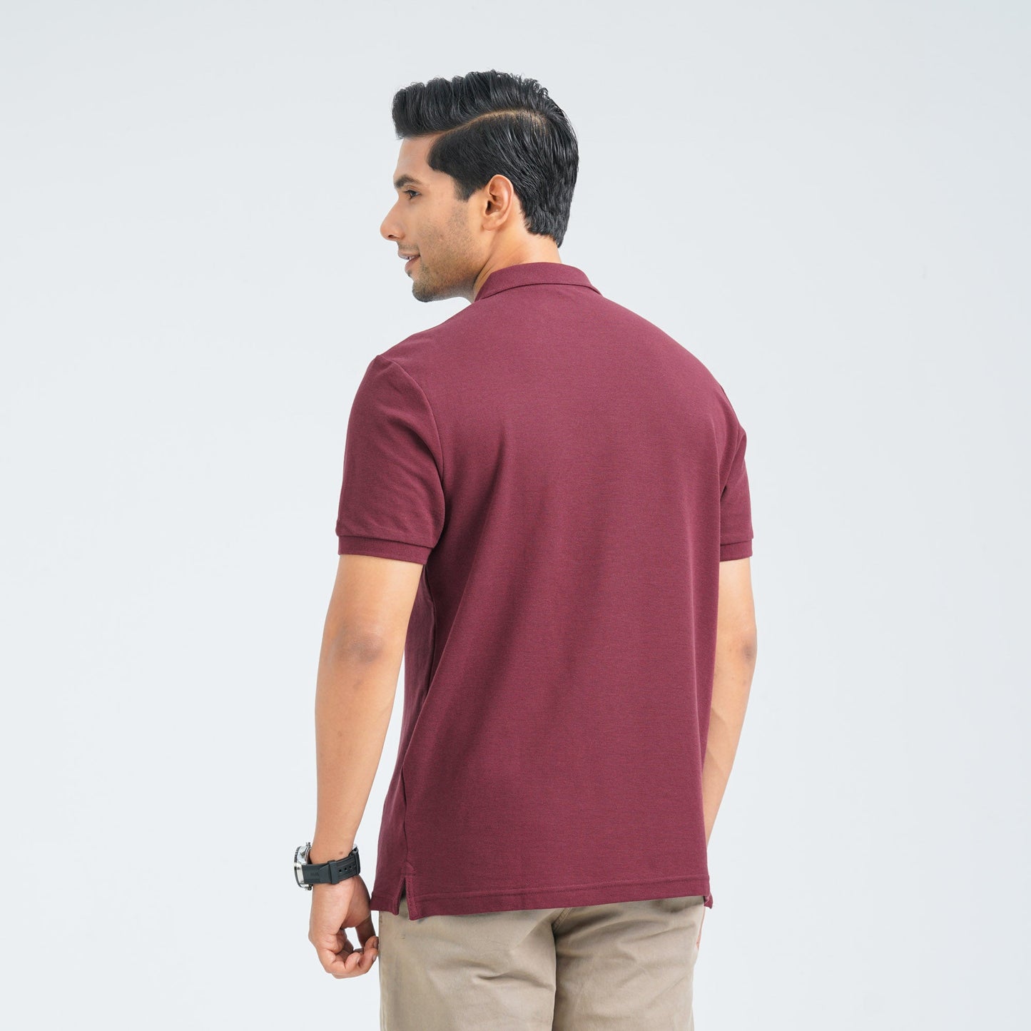 Men’s Maroon Cotton Polo Shirt