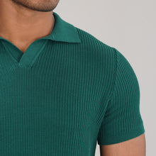 Load image into Gallery viewer, Men&#39;s Green Sweater Polo
