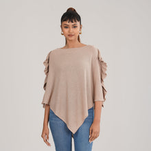 Load image into Gallery viewer, LADIES PONCHO-BEIGE
