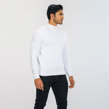 Load image into Gallery viewer, Men&#39;s White High Neck Pullover
