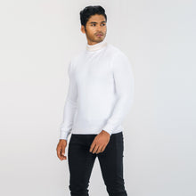 Load image into Gallery viewer, Men&#39;s White High Neck Pullover
