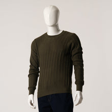 Load image into Gallery viewer, Mens Olive Sweater Pullover
