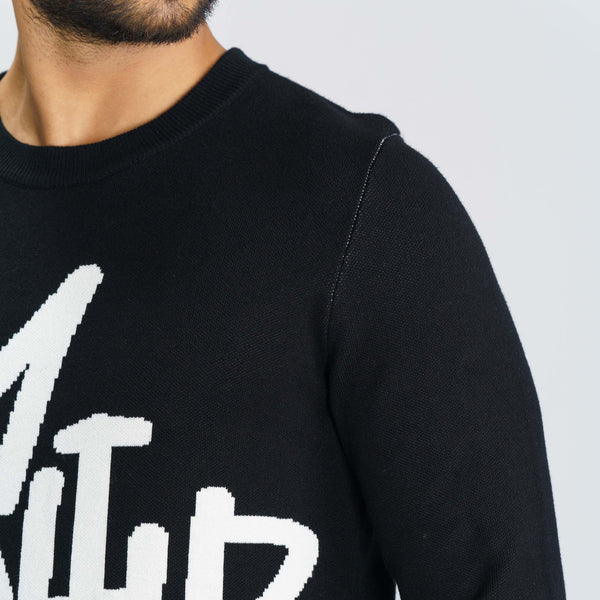 Men’s Black/White Sweater Pullover