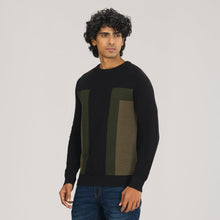 Load image into Gallery viewer, Men&#39;s Black &amp; Olive Sweater Pullover
