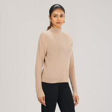 Load image into Gallery viewer, Women&#39;s Beige Sweater Pullover
