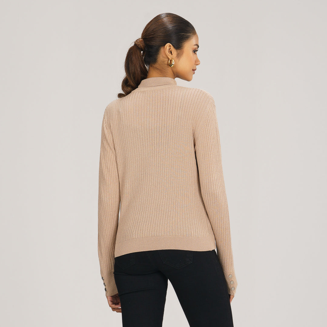 Womens Beige Sweater Pullover