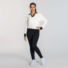 Load image into Gallery viewer, Women’s Black &amp; White V-Neck Pullover
