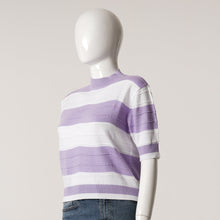 Load image into Gallery viewer, Women White &amp; Lavender Pullover
