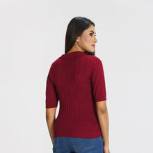 Load image into Gallery viewer, Womens Maroon Polo Sweater
