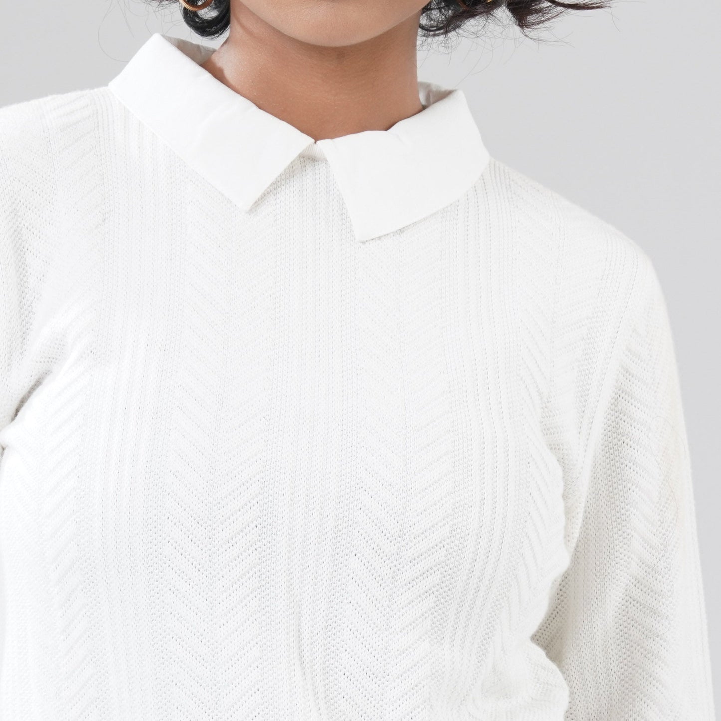 Womens White Pullover