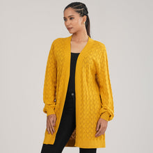 Load image into Gallery viewer, Women’s Mustard Sweater Shrug
