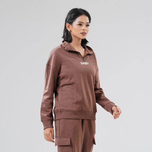 Women Brown Sweatshirt