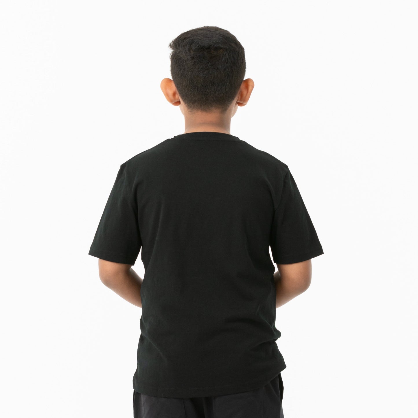 Boys Black Printed T-Shirt