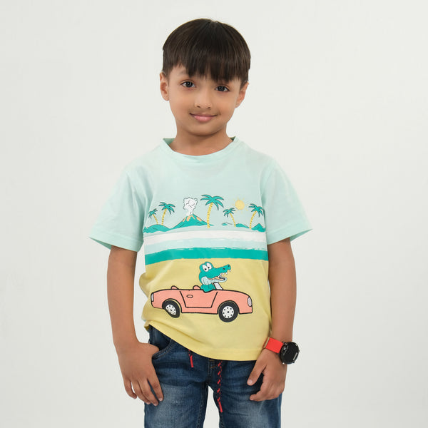 BABY_BOYS_T-SHIRT-AQUA & SUNSHINE