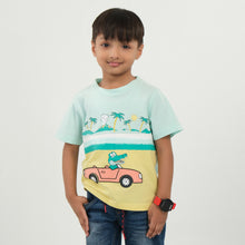 Load image into Gallery viewer, BABY_BOYS_T-SHIRT-AQUA &amp; SUNSHINE
