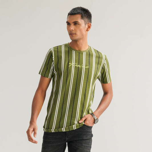 Mens Olive Green T- Shirt