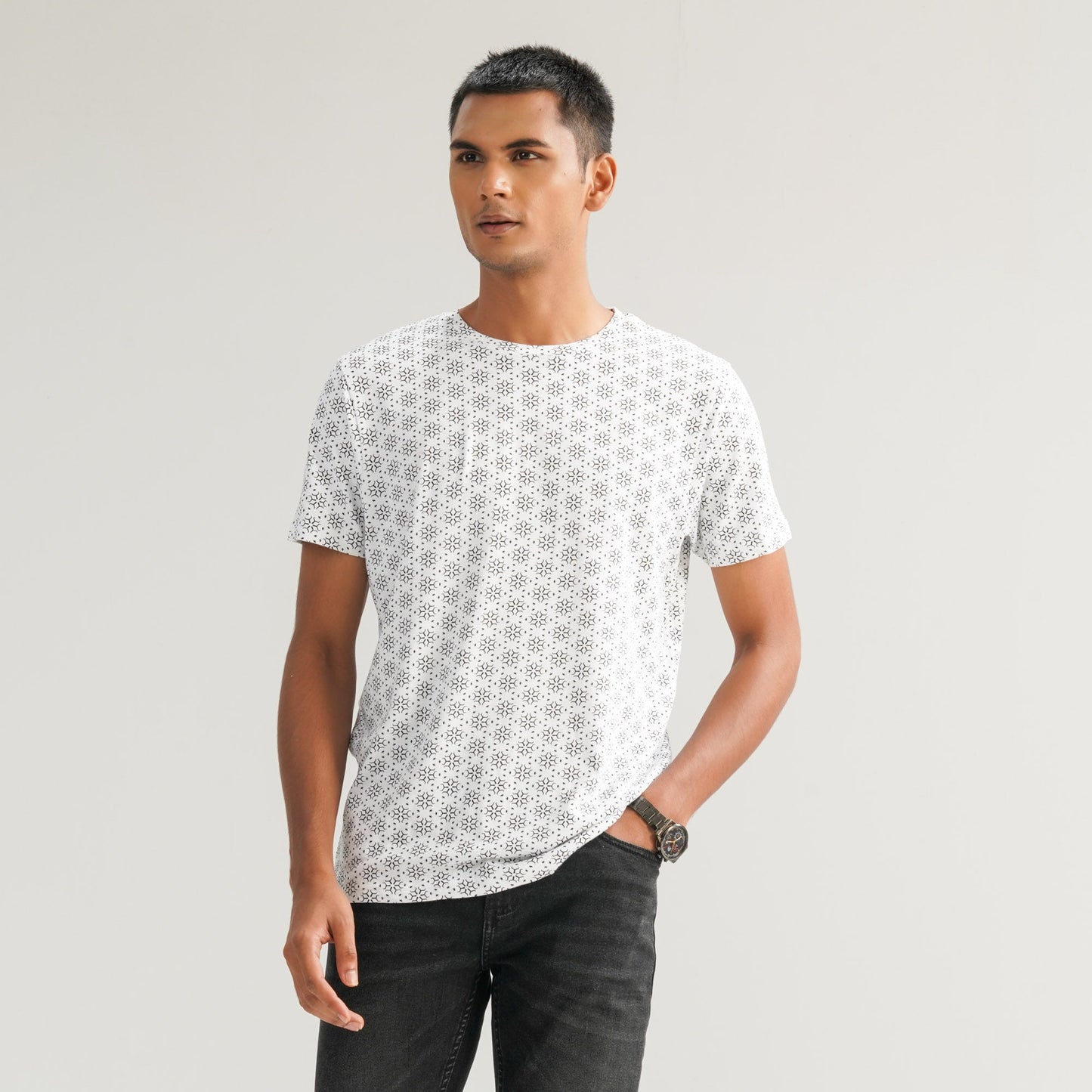 Mens Black & White T-Shirt