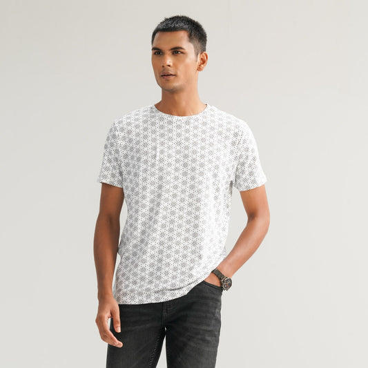 Mens Black & White T-Shirt