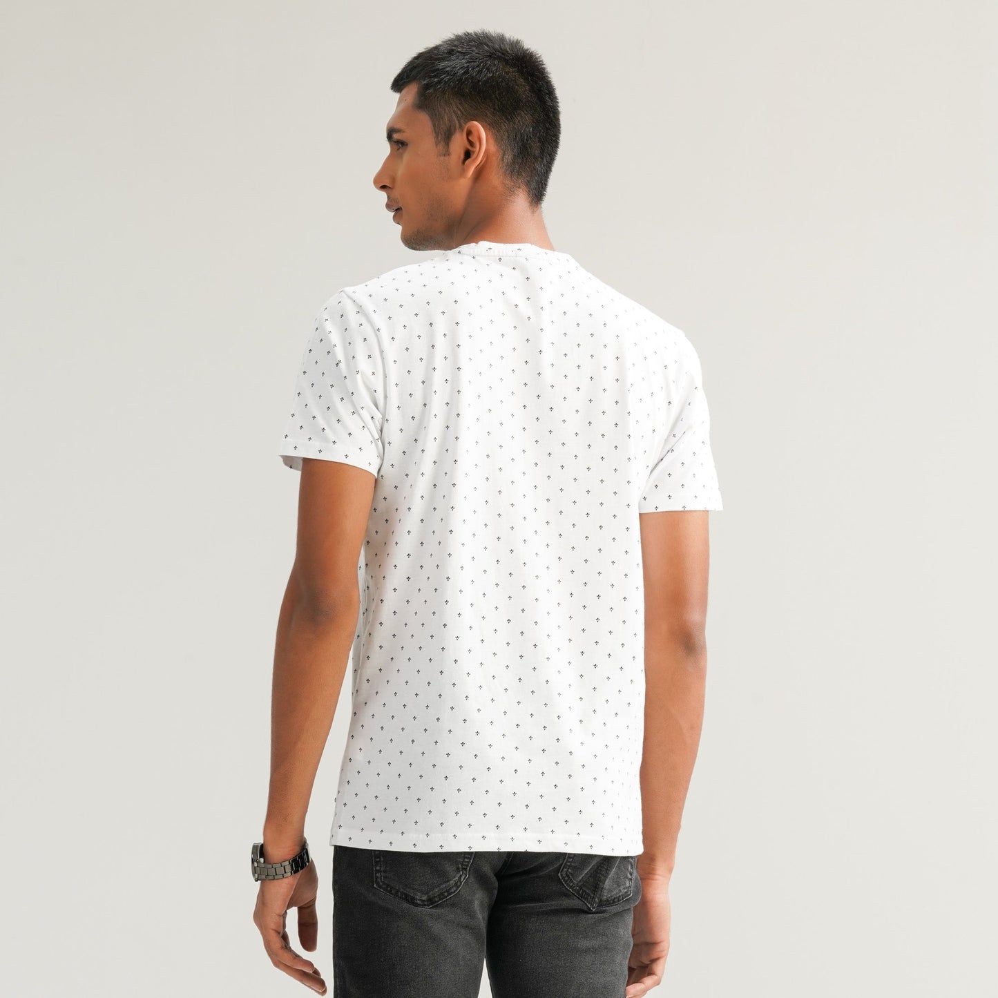 Mens White & Black T-Shirt