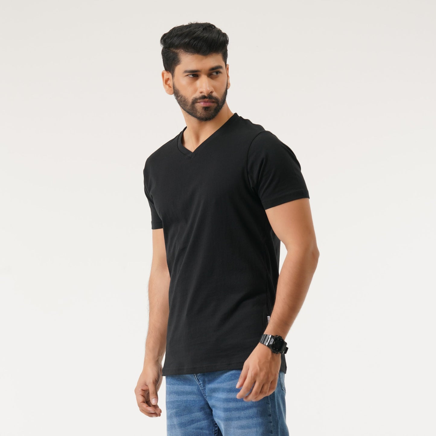 Mens Basic Black T- Shirt