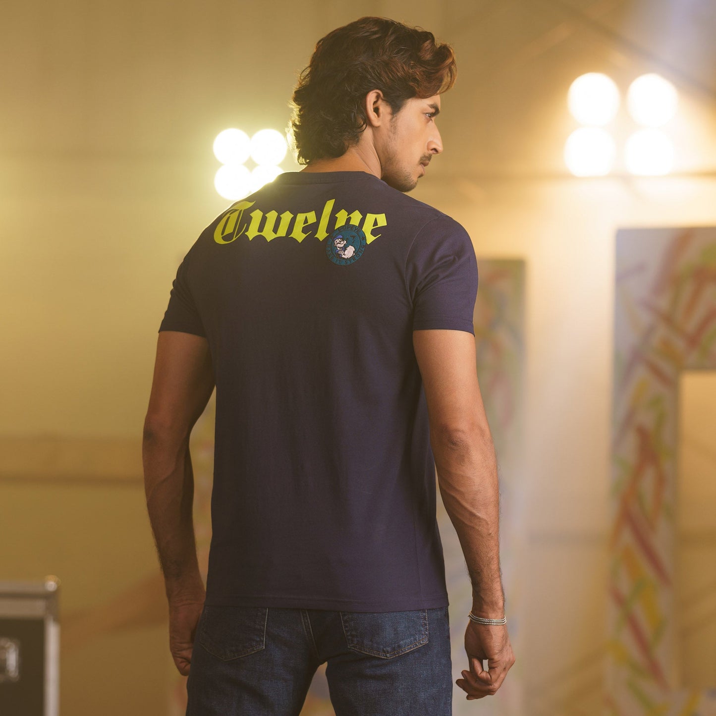 Mens Cotton Navy T-Shirt