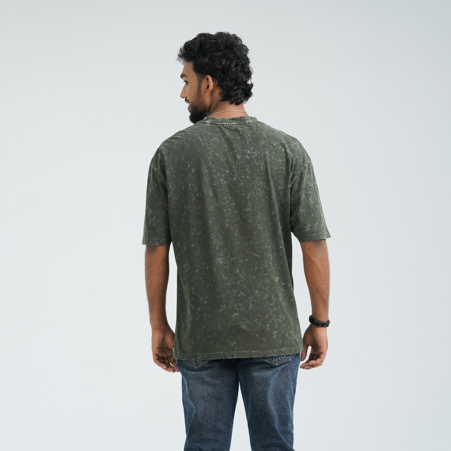 Men's Grey Cotton Oversized T-Shirt