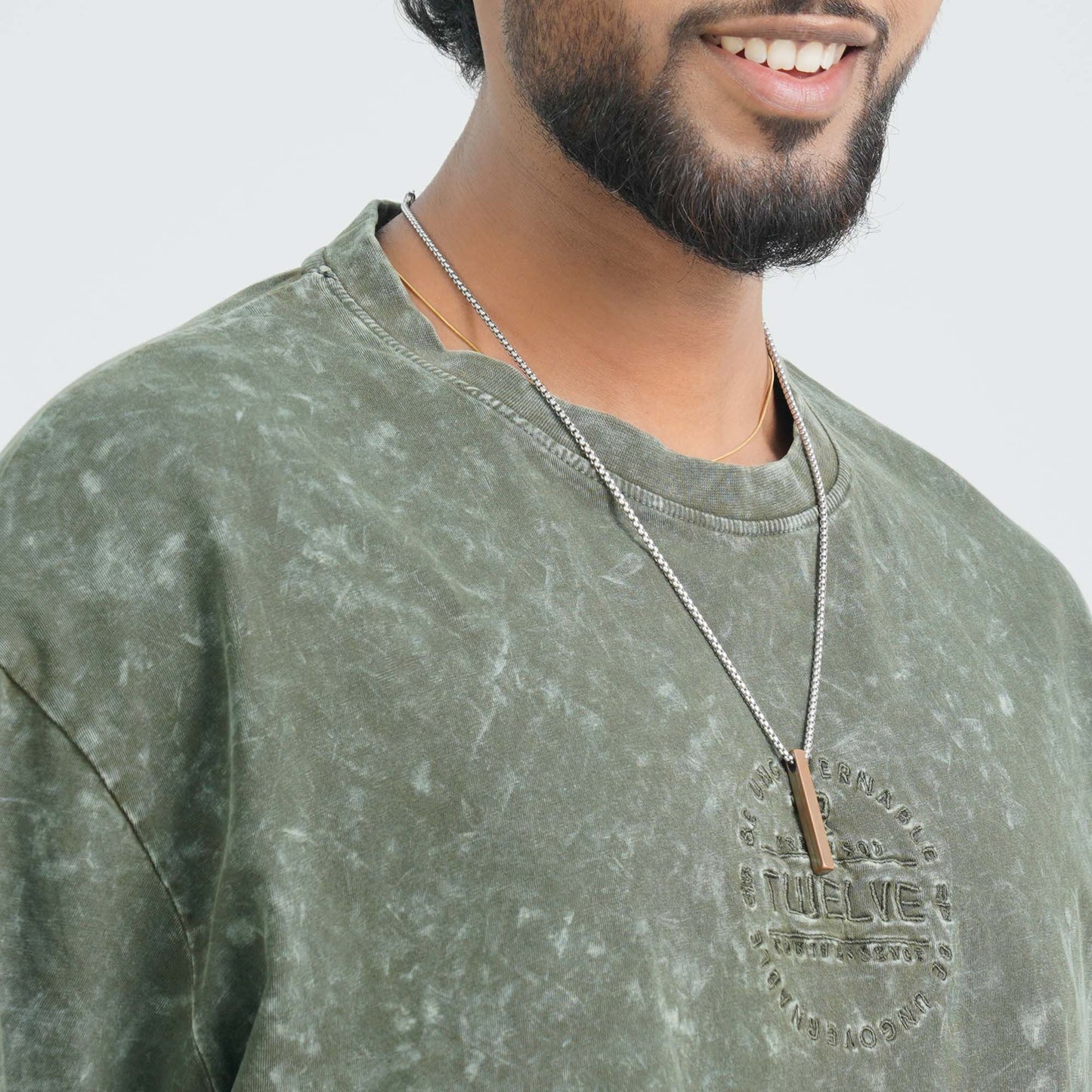 Men's Grey Cotton Oversized T-Shirt