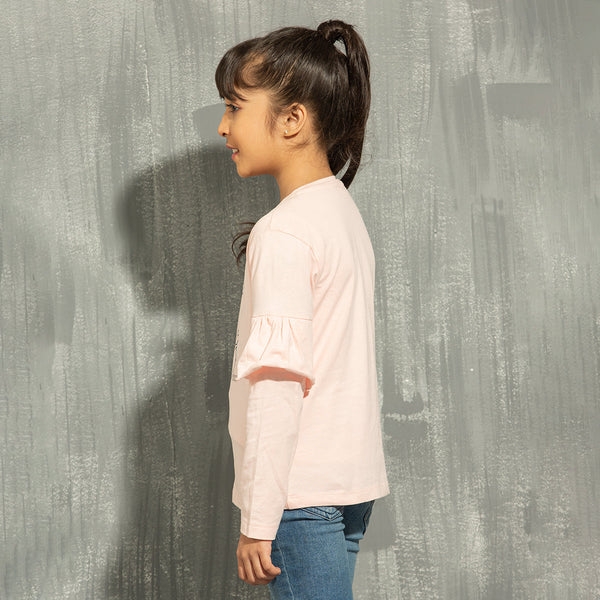 Girls L/S T-Shirt- Pink