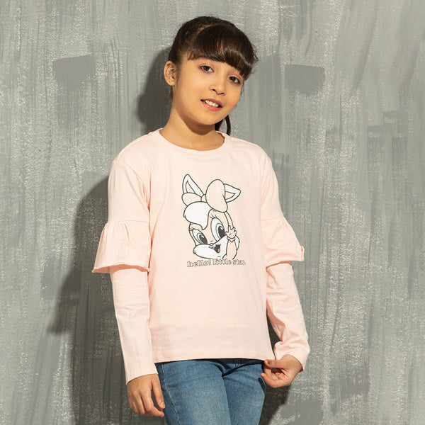 Girls L/S T-Shirt- Pink