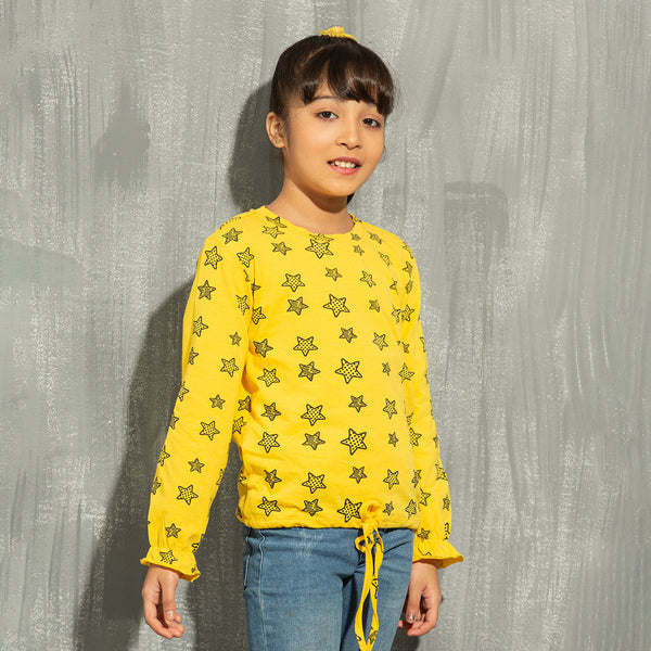 Girls L/S T-Shirt- Yellow