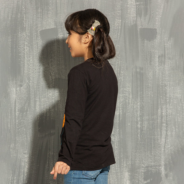 Girls L/S T-Shirt- Black