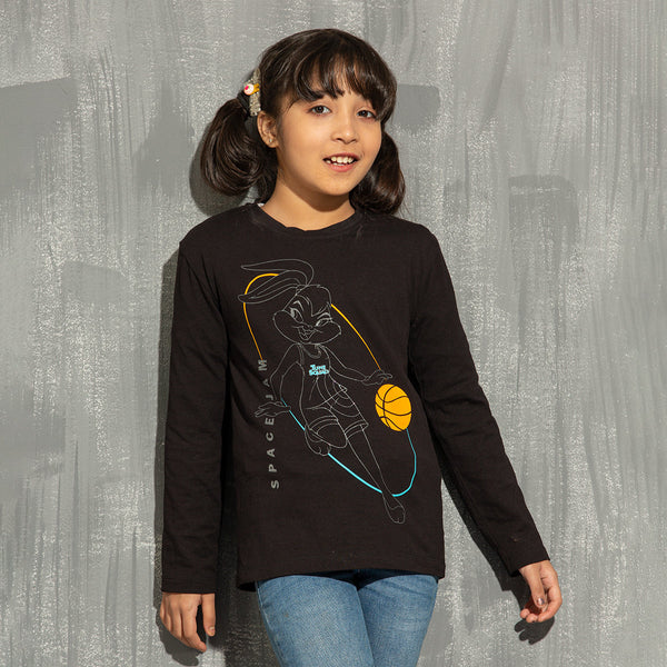 Girls L/S T-Shirt- Black