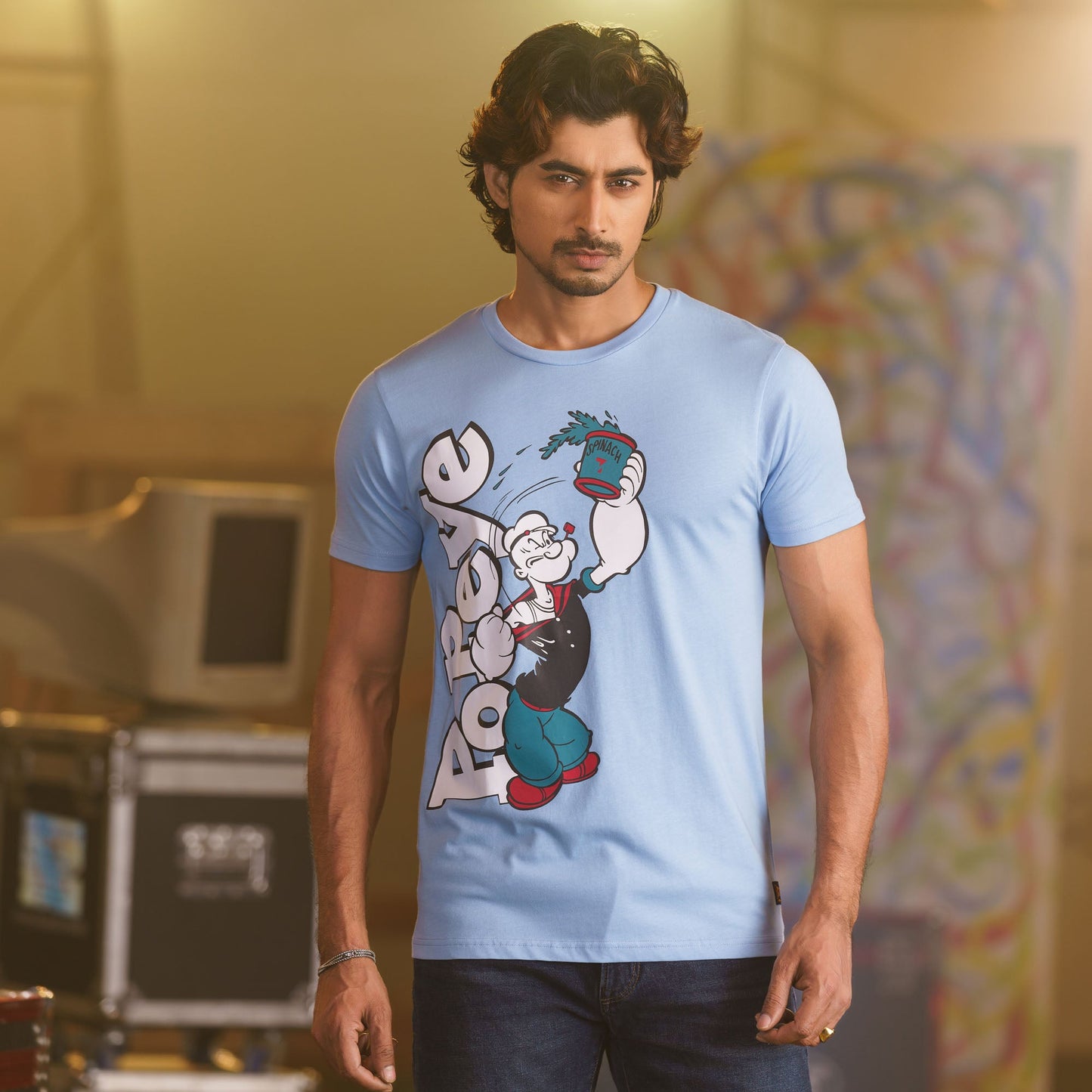 Mens T- Shirt-Blue