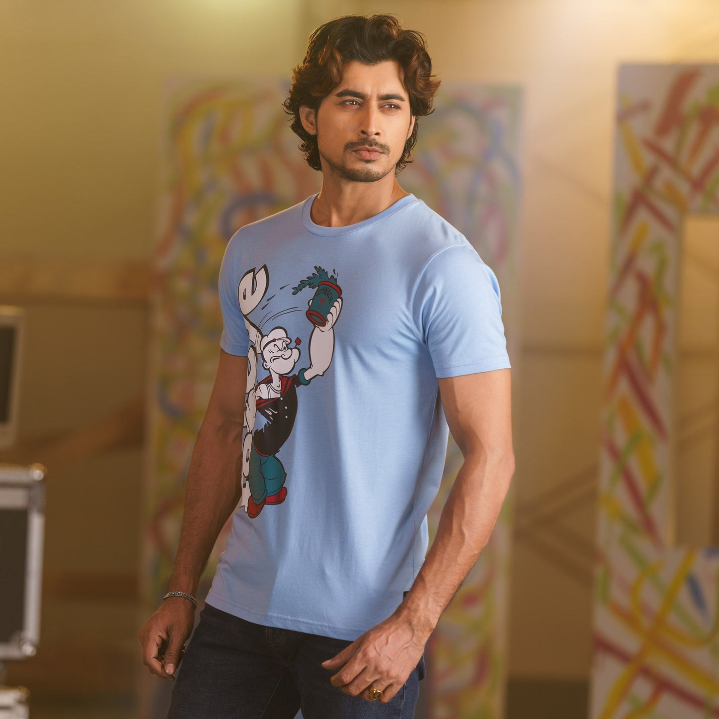 Mens T- Shirt-Blue