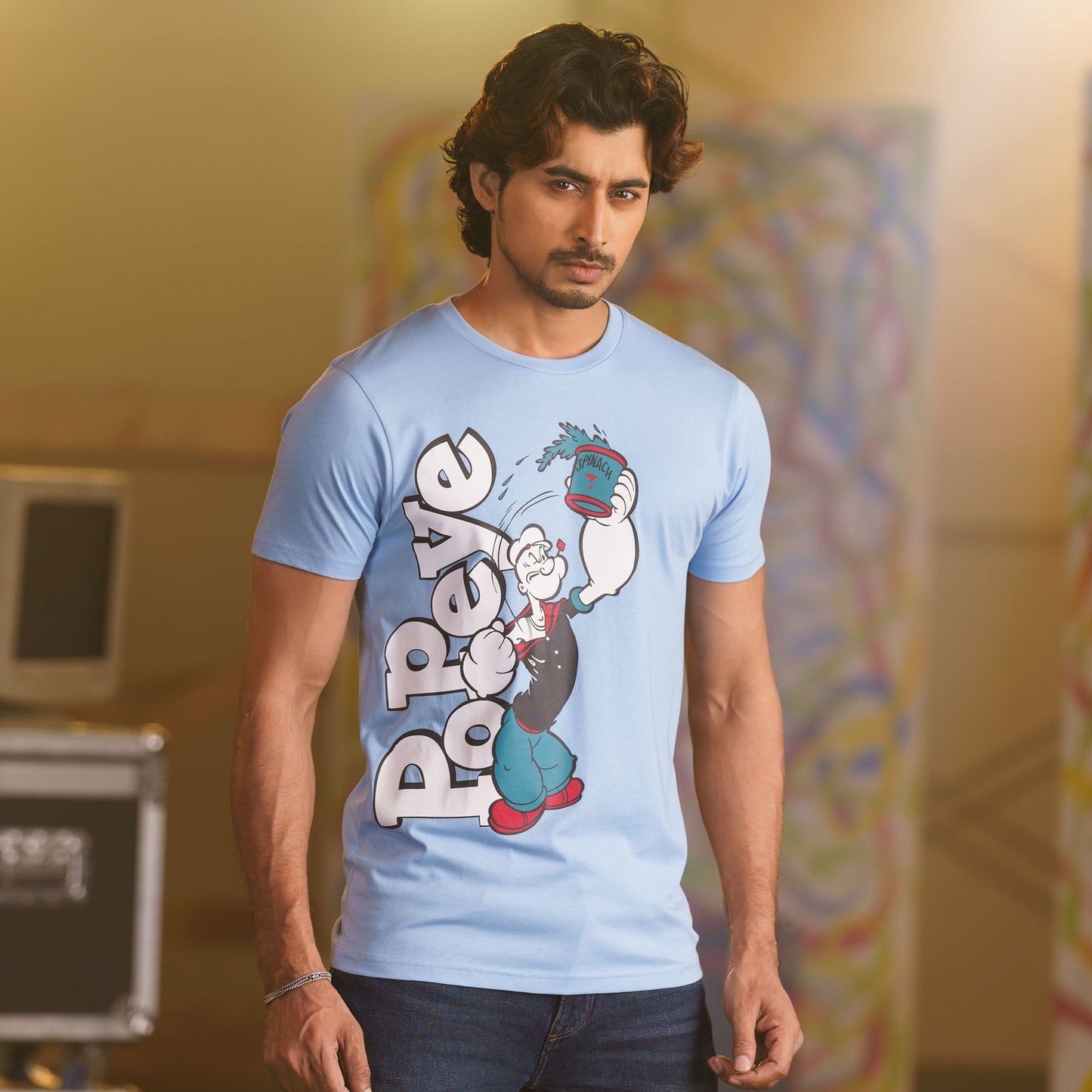Mens T- Shirt-Blue