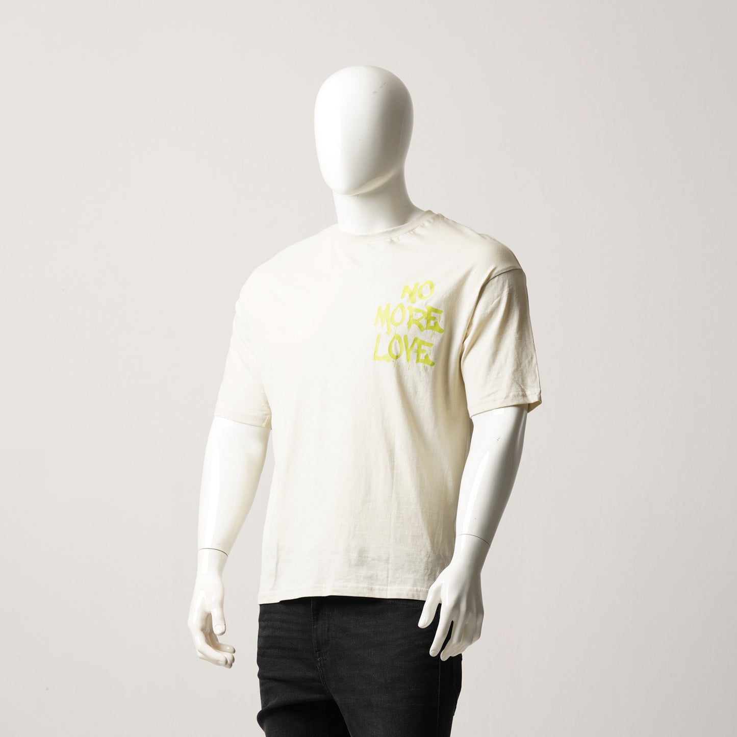 Mens T- Shirt-Beige