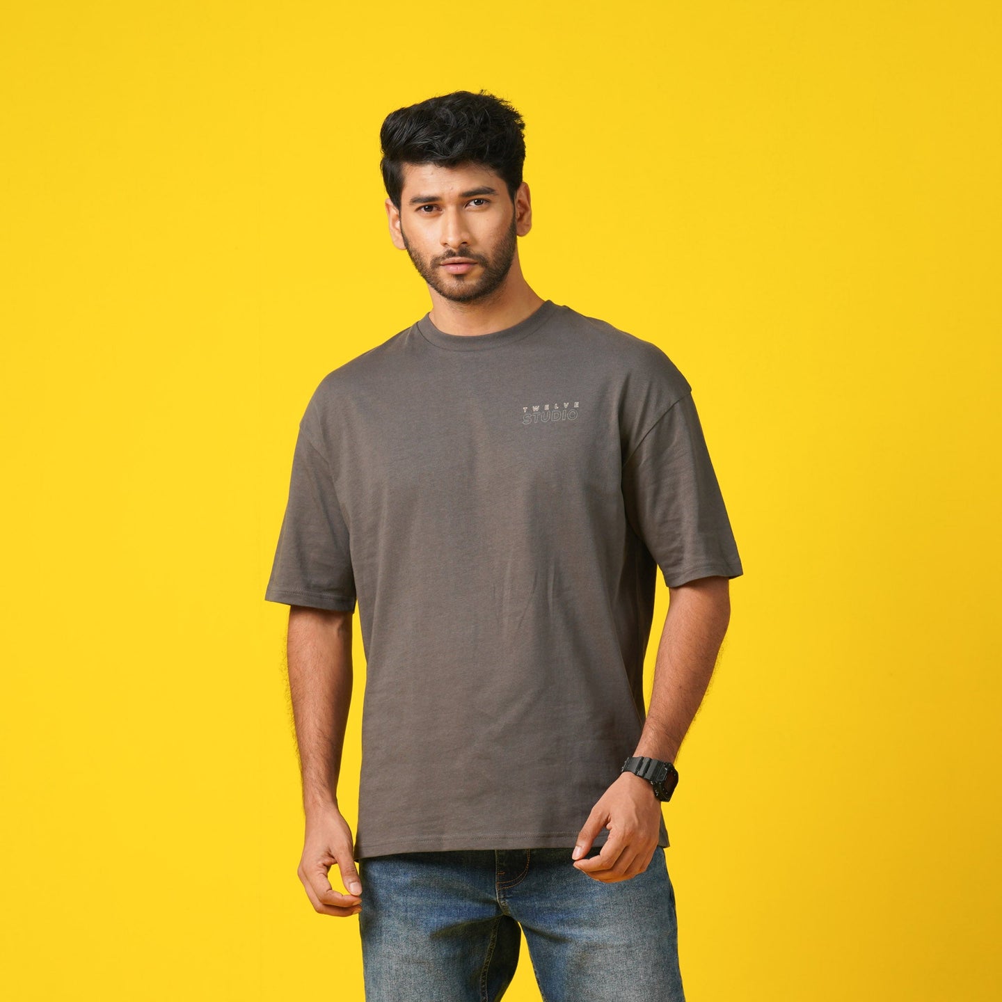 MENS T- SHIRT-GRAPHITE