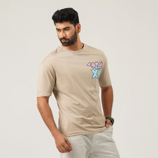 Mens Oversize Beige T-Shirt