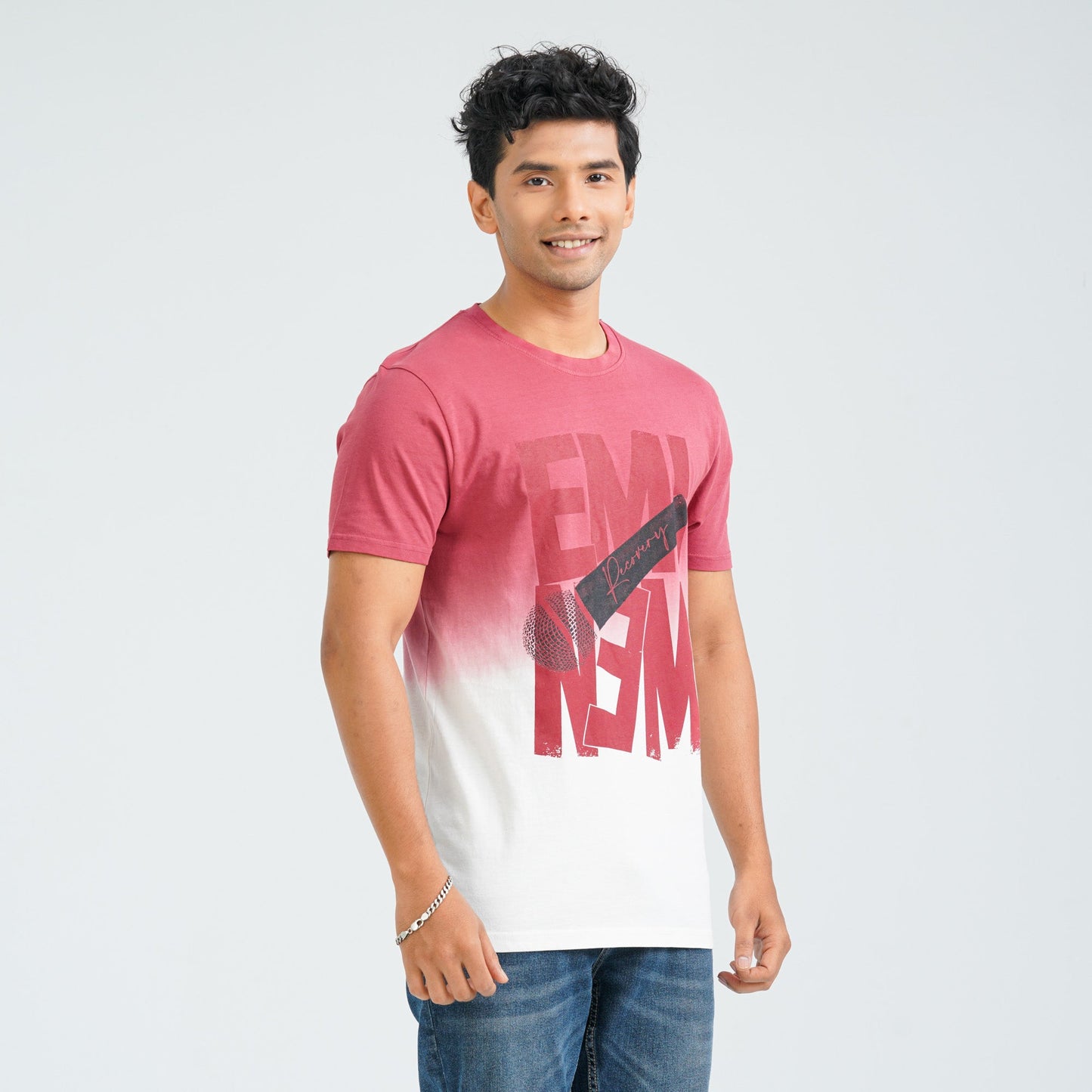 Men's Maroon Cotton T-Shirt
