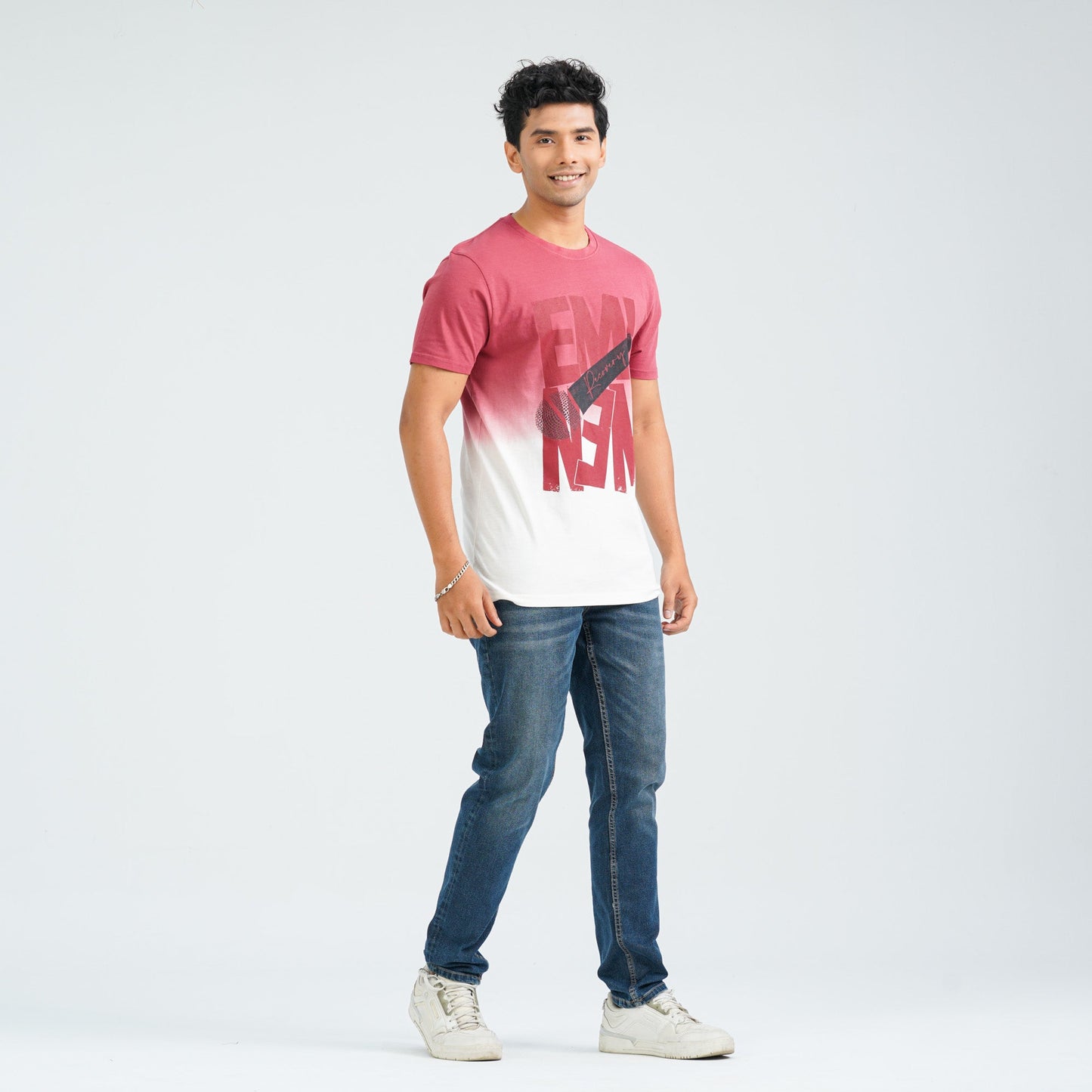 Men's Maroon Cotton T-Shirt